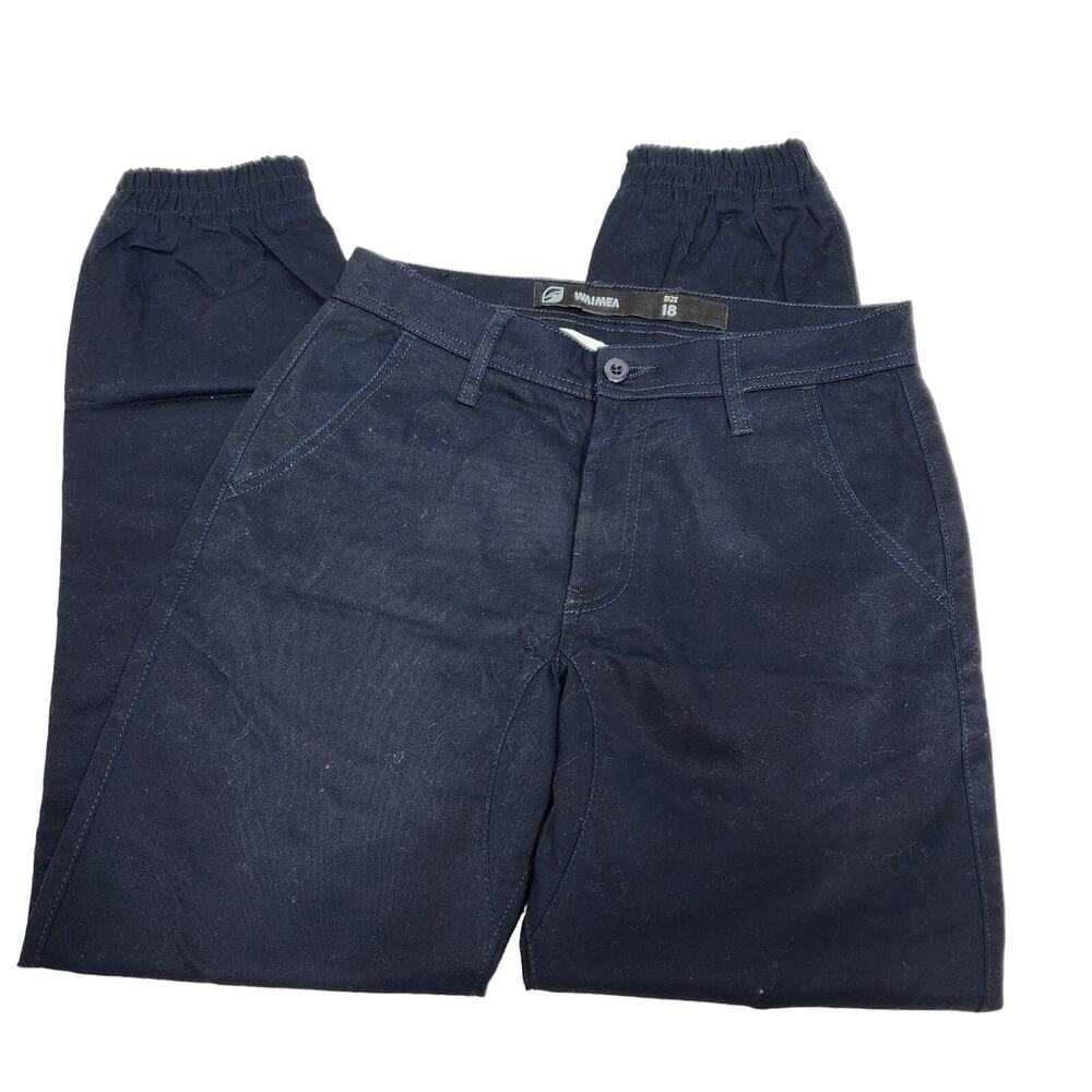 WAIMEA Black 100% Cotton Jogger Style Pants